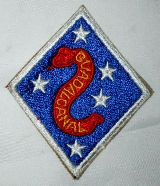 Wwii Usmc 2nd Marine Division Snake Design (unofficial) Guadalcanal Patch