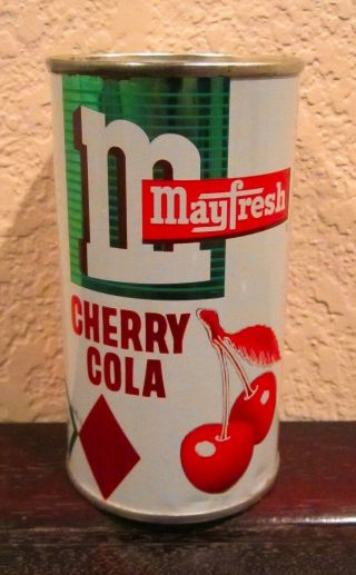 Mayfresh Cherry Cola Flat Top Soda Can Pre Zip Mairfair Markets L.  A.  Calif