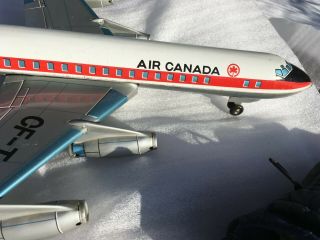 VINTAGE ATC ASAHI TIN TOY AIR CANADA DC8 AIRPLANE CF - TJA JAPAN DC - 8 801 JET SIGN 2