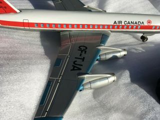 VINTAGE ATC ASAHI TIN TOY AIR CANADA DC8 AIRPLANE CF - TJA JAPAN DC - 8 801 JET SIGN 3
