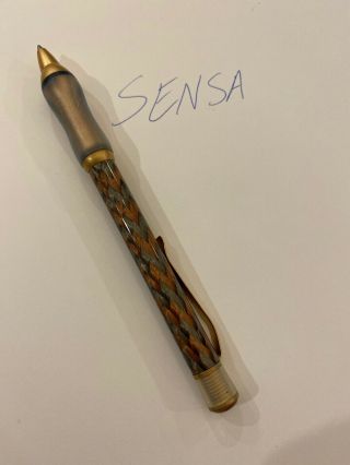 Sensa Amx 2000 Twist Action Ballpoint Pen In Copper Nickel Made In Usa