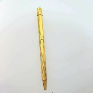 Cartier Must De Cartier Ballpoint Pen In Gold Color Blue Ink Wb4 - Cp6
