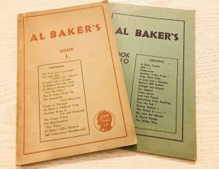 Al Baker’s Book 1 & 2 By Al Baker Magic Tricks Conjuring Davenports / Demon