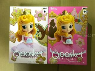 Q Posket Sugirly Disney Characters Aurora Figure 2 Set Banpresto Qposket Japan