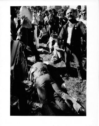 B & W Historical Photograph Gay Pride Parade 1970 Central Park Gay - In Embrace