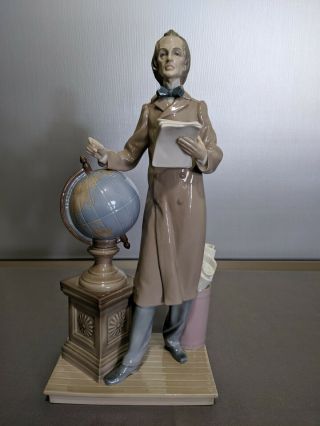Lladro " The Professor " Porcelain Figurine 5208 Retired 1990 13 1/4 " Tall