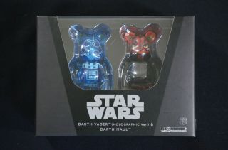 Darth Vader Holographic Darth Maul Be@rbrick Star Wars Bearbrick Medicom Toy Set