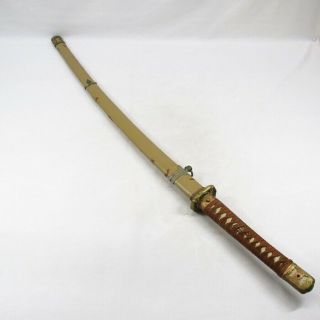 E749: Real Japanese Sword Mountings Koshirae For Long Military Sword Gunto