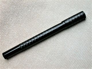 Waterman Fountain Pen - No.  12 1/2 Safety Pen In Black Chased Pattern.