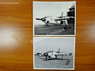 Historic Us Navy Aircraft Uss North American Buckeye T - 2 Official 2 Photos 8x10