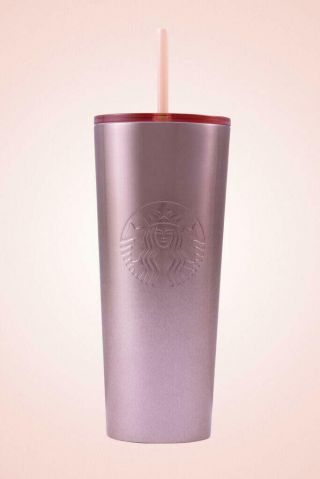 Starbucks 2019 Holiday Season Glitter Gradient Pink Rose Gold Cold Cup (24 Oz)