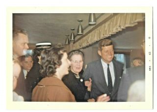 Color Photo Jfk John F.  Kennedy Campaign April 1960 Beaverton Or Church Portland