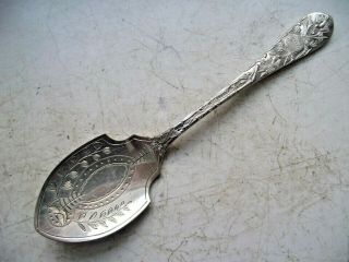 Antique Victorian Silver Plate Epns Jam Preserve Spoon Kite Mark Dating