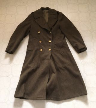 Vintage Ww2 U.  S.  Military Wool Coat