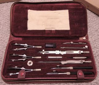 Vintage Gramercy Paragon Flycatcher Pens Drafting Set Drawing Instruments