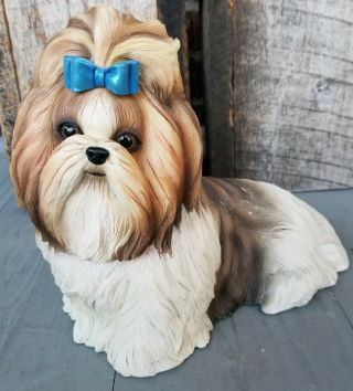 Danbury Shih Tzu Dog Figurine Large Realistic Life - Like Adorable