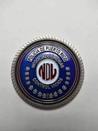 Police Challenge Coin,  Puerto Rico Narcotics Unit