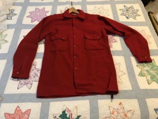 Vintage Boy Scout Red Wool Jacket Size 40 With Universal Emblem
