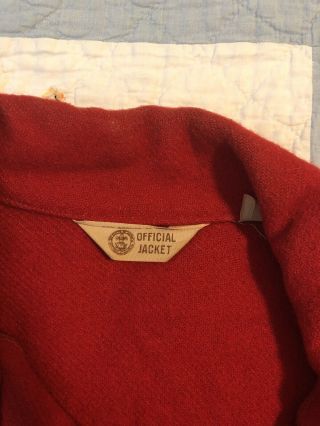 Vintage Boy Scout red wool jacket size 40 with universal emblem 3