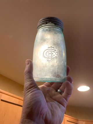 Mason’s Improved Glass Pint Jar With Glass Lid Patd Jan 19 1869 Invt Redbook 17