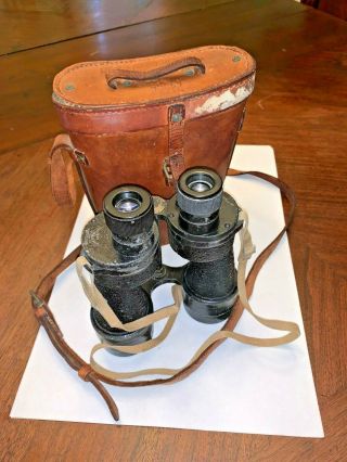 Ross Binoprism No.  5 Mk4 Early 1940s Wwii British Military Binoculars W/case