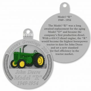 2019 John Deere Pewter Christmas Ornament - 24th In These Series