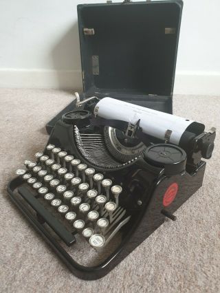 Vintage 1935 Fully Underwood Portable Typewriter With Case S/n E852020