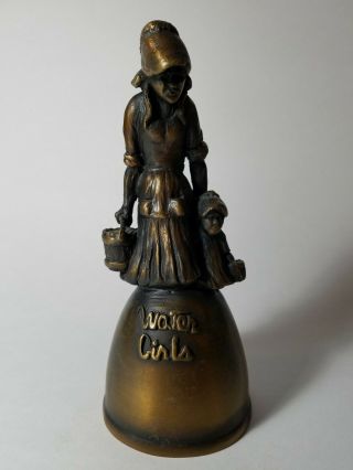Bronze John Mccombie Water Girls Bell - Marked
