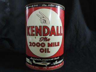 1940s Vintage Kendall Oil Can