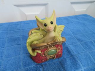 Vintage 1992 Percy Pocket Dragon 4 1/2 Inches Tall In A Pocket Purse