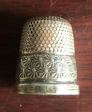 Antique Sterling Silver Decorated Thimble.  Henry Griffith & Sons.