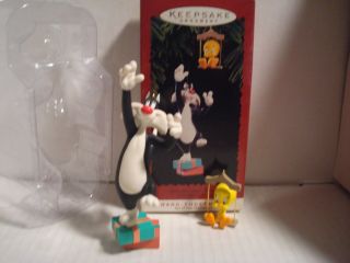 Looney Tunes Sylvester And Tweety Hallmark Keepsake Ornaments (set Of 2) L N