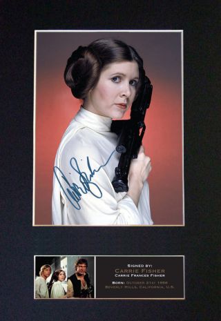 Star Wars - Carrie Fisher (princess Leia) Rare Autographed Photo - Best Seller ⭐⭐⭐⭐⭐