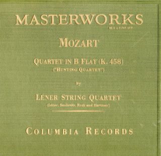 234g4.  Lener String Qt.  Quartet In B Flat (mozart,  K.  458) - Columbia 134 (3)