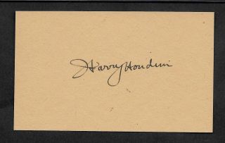 Harry Houdini Autograph Reprint On Period 1910s 3x5 Card