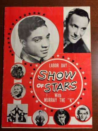 1961 Murray The K Labor Day Show Of Stars Concert Program Jackie Wilson