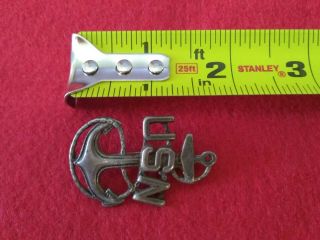 Vintage US Navy Anchor Pin Sterling Silver 2