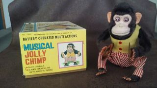 Vintage Musical Jolly Chimp,  1950 