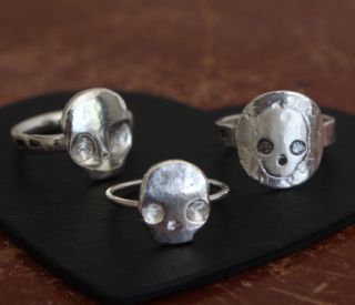 Skull Ring Choice Of 3 Designs Sterling Silver 925 London Made To Your Size Shm