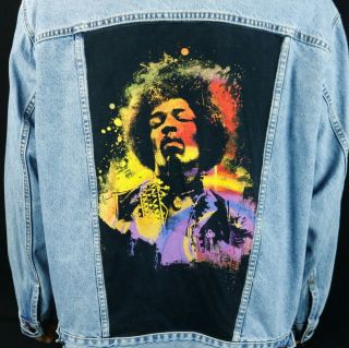 Jimi Hendrix Levis Jacket Blue Jean Denim Trucker Vintage Made In Usa Xlarge