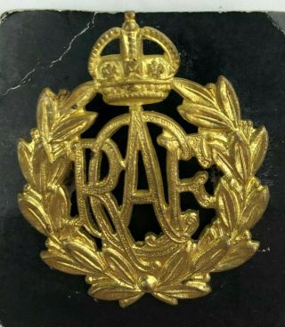 Rcaf Wwii Hat Badge,  Gold - Vtg Royal Canadian Air Force Ww2 Cap Pin Emblem