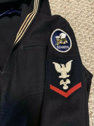 WWII Navy Seabees Uniform Jumper,  Pants,  Hat 2