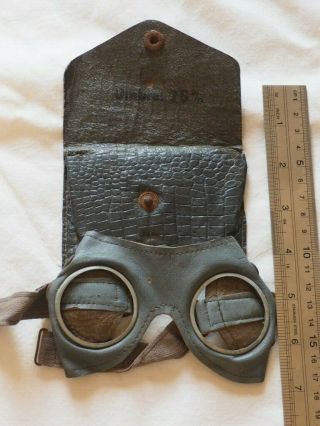 Authentic Ww2 Vintage Germany Dak Africa Corps Wehrmacht Goggles Without Glasses