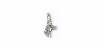 Weimaraner Charm Jewelry Sterling Silver Handmade Dog Charm Wm3h - C