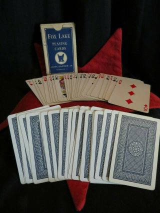 Vintage Magic Fox Lake Playing Cards Gimmicked Magic Trick
