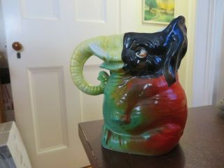 Old Vintage Figural Elephant Creamer Small Pitcher Porcelain Painted Germany