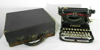 1917 Corona No.  3 Folding,  Portable Typewriter,  With Case