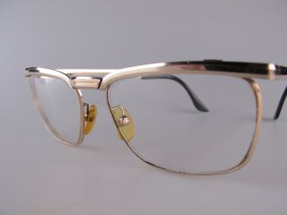 Vintage Metalarista 20/000 Gold Filled Eyeglasses Frames Made In Italy
