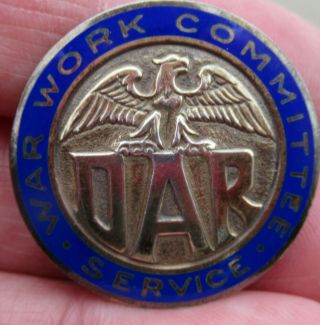 Dar Daughters Of The American Revolution War Work Committee Service Pin Mac Ny