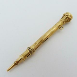 Antique Butler & Co Miniature Gold Mechanical Propelling Pencil